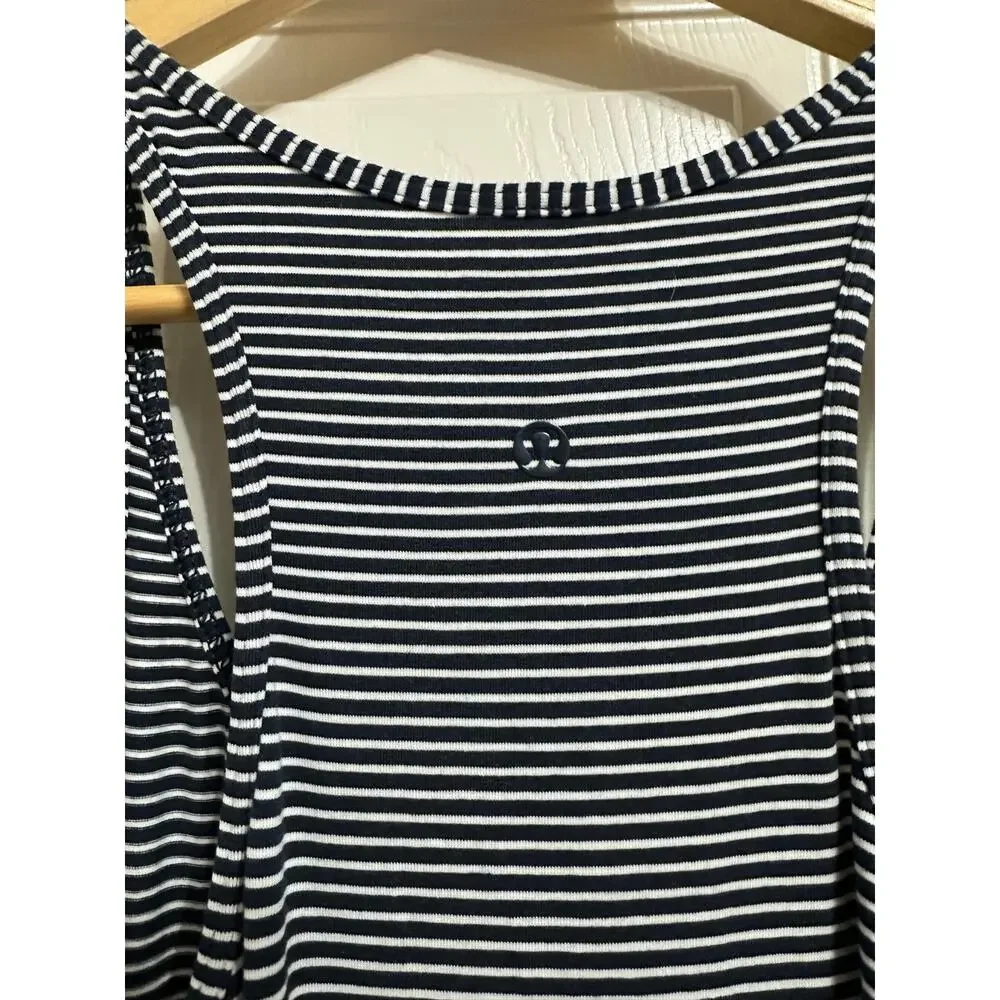 Lululemon Refresh Maxi Dress Hyper Stripe Inkwell‎ size 2